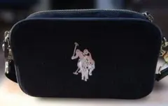 U.S. POLO ASSN. コーデュロイ ショルダーバッグ　ブラック