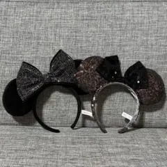 ディズニーカチューシャミニー　レインボー&ブラウンセット