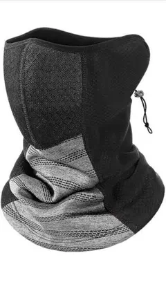 ネックウォーマー グレー　フェイスマスク 冬 防寒 暴風　UVカット　男女兼用