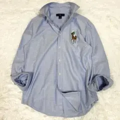 極美品✨ラルフローレン オックスフォードシャツ ビッグポニー ロゴ刺繍 XL