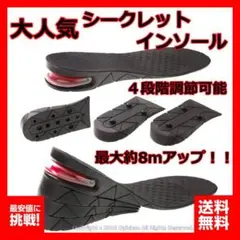 最大約８ｃｍです シークレット インソール 中敷き 男女兼用 最安値
