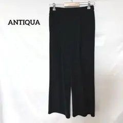 ♦︎ANTIQUA ワイドパンツ ゴムウエスト M ブラック