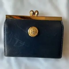 Aquascutum アクアスキュータム 濃紺 コインケース ガマ口