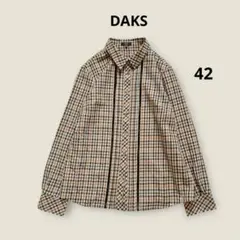 【DAKS LONDON ダックス】レディース長袖ウールブラウス チェック柄