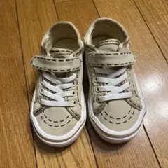 VANS ベージュ スニーカー マジックテープ付き 15cm