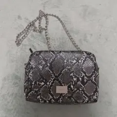 【美品】パイソン柄 ショルダーバッグ