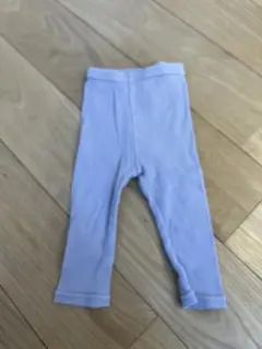 グレー リブ編み ベビーレギンス 60