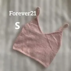 FOREVER21 モヘア ピンク キャミソール ビスチェ