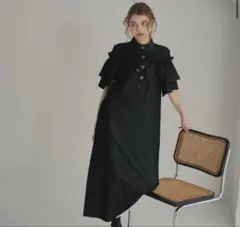 Achan様専用】PINUE ポロカラーカットワンピース BLACK Sサイズ - メルカリ
