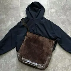 italian gimmick leather shoulder bag Y2K