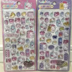 海外限定販売⚡️正規品　ハローキティ硬い立体シール2枚セット