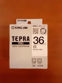 キングジム　テプラ　PRO　テープ　SS36K　36mm　白色　開封済　未使用のサムネイル