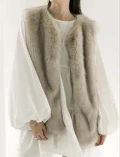 mystic ファー ベスト