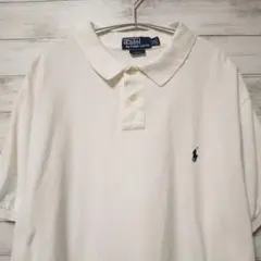 ラルフローレン ポロシャツ 白 XXL USA古着