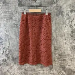 ✨FREDYemue✨フレディエミュ♡タイトスカート♡赤茶♡ボタニカル♡(36)