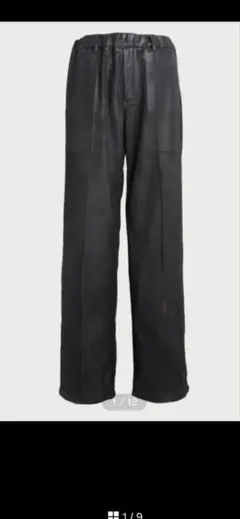 【TAAKK】LEATHER LIKE TROUSERS ブラック