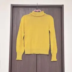 titty&co. タートルネック　リブニット　長袖　イエロー　マスタード