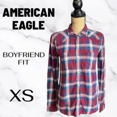 美品✨【AMERICAN EAGLE】ボーイフレンドフィットフランネルシャツのサムネイル