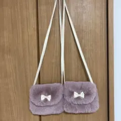 ファーポシェット リボン付き　2個セット