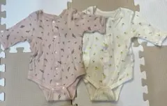 ベビー肌着 花柄2枚セット 70cm