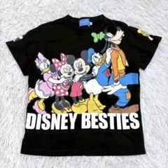 y8844 美品✨東京ディズニーリゾート キャラクターTシャツ キッズ130 黒のサムネイル