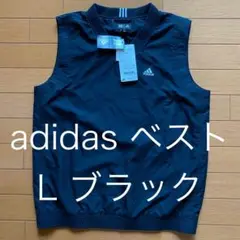 【adidas アディダス】ベスト 黒 Lサイズ ゴルフ 女性