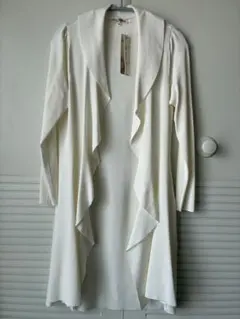 新品タグ付　スーパービューティー　ロングニットカーディガン　サイズ４０　ホワイト