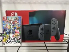 NintendoSwitch 本体グレー＋スマブラセット箱あり動作確認済み 美品