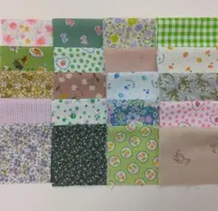 生地　ハギレ　まとめ売り　カットクロス　20枚 20種　20 ㎝ × 15 ㎝