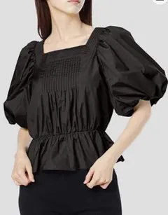 【スナイデル】コットンスクエアネックブラウス