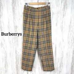 美品 90s ヴィンテージ バーバリー ノバチェック 2タック ウール パンツ