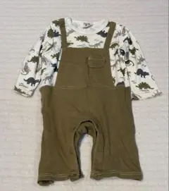 オーバーオール風長袖ロンパース