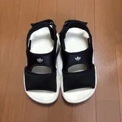 24.5㎝　adidas 厚底サンダル ブラック ホワイト