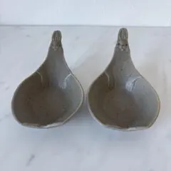 【新品】よしざわ窯さん 小皿　うさぎモチーフ 陶器製 小皿 2枚セットのサムネイル