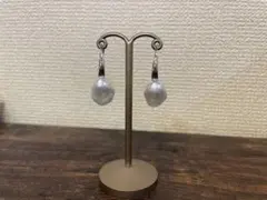 本真珠　淡水パールバロックピアス　S925