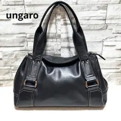 ungaro ウンガロ レザー トートバッグ ハンドバッグ 肩掛け ブラックのサムネイル