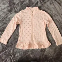 水玉サーモンピンクのアウター　110cm