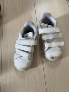 adidas ホワイト スリッポンシューズ 花柄 14.0