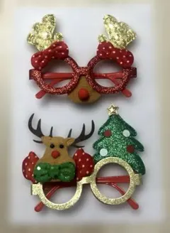 クリスマス パーティーメガネ 2種セット トナカイ ツリー