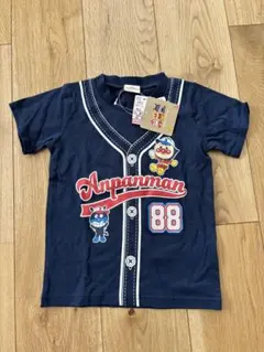 しまむら　アンパンマン　バイキンマン　野球　半袖Tシャツ 110cm 新品未
