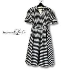 【美品】Supreme.La.La. チェック 半袖ワンピース 膝丈のサムネイル