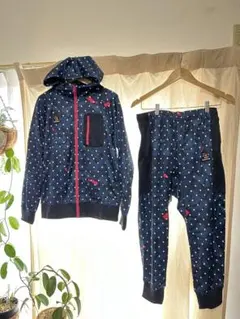 svolme スボルメ　上下　セットアップ　ネイビー　水玉模様 ジャージセット