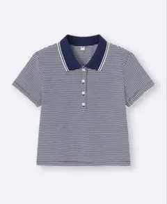 【タグ付き新品】GU ラインボーダーポロシャツ 半袖 M