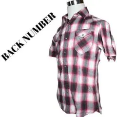 BACK NUMBER　バックナンバー　半袖シャツ　スナップボタン　チェック