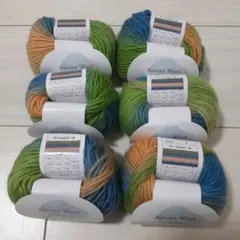 Aurora Wool グラデーション毛糸 6玉　No.４