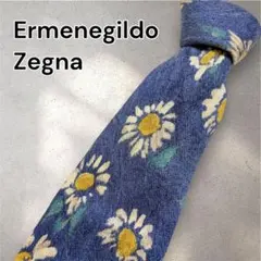【ヴィンテージ】 エルメネジルドゼニア 花柄 ネクタイ シルク イタリア製