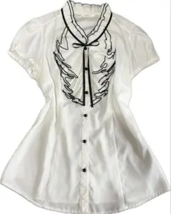 Le tians coquette フリルリボンブラウス