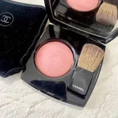 【美品】人気★シャネル ジュコントゥラスト72 ローズ イニシアル(チーク)