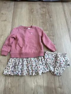 ラルフローレン ベビー 女の子 ワンピース ブルマセット ピンク 花柄