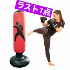エアー サンドバック 赤 160cm ボクシング パンチ キック エクササイズ